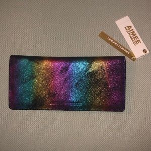 NWT RAINBOW SHIMMER bifold WALLET! 🌈